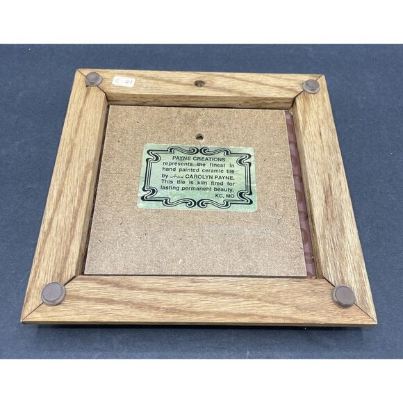 Vintage Carolyn Payne Creations Ceramic Tile Trivet Quilt Design - Picture 2 of 5